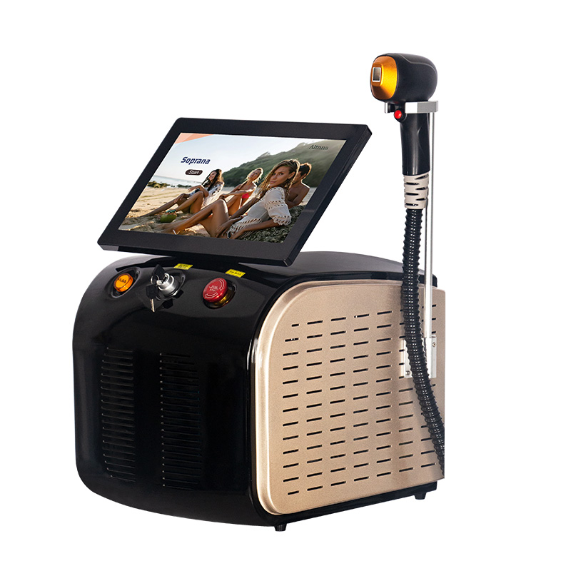 High Power Ice Cooling 755 808 1064 Device Diode Laser Epilator Wavelength Painless 808nm Hair Removal MachinePermanent 3-Wavelength Laser Hair Remova