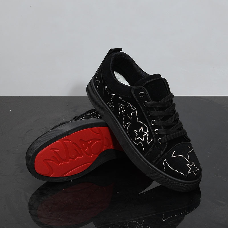 Dexun niche retro classic wear-resistant and anti-odor men's shoes are versatile diamond-inlaid breathable and red-soled casual board shoes2025