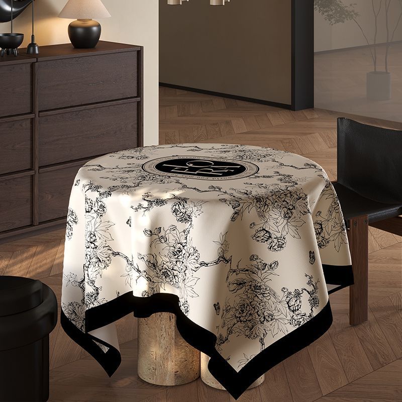 Designer Luxury Modern Printed Dining Custom Table Cover Home Hotel Round Table Cloth