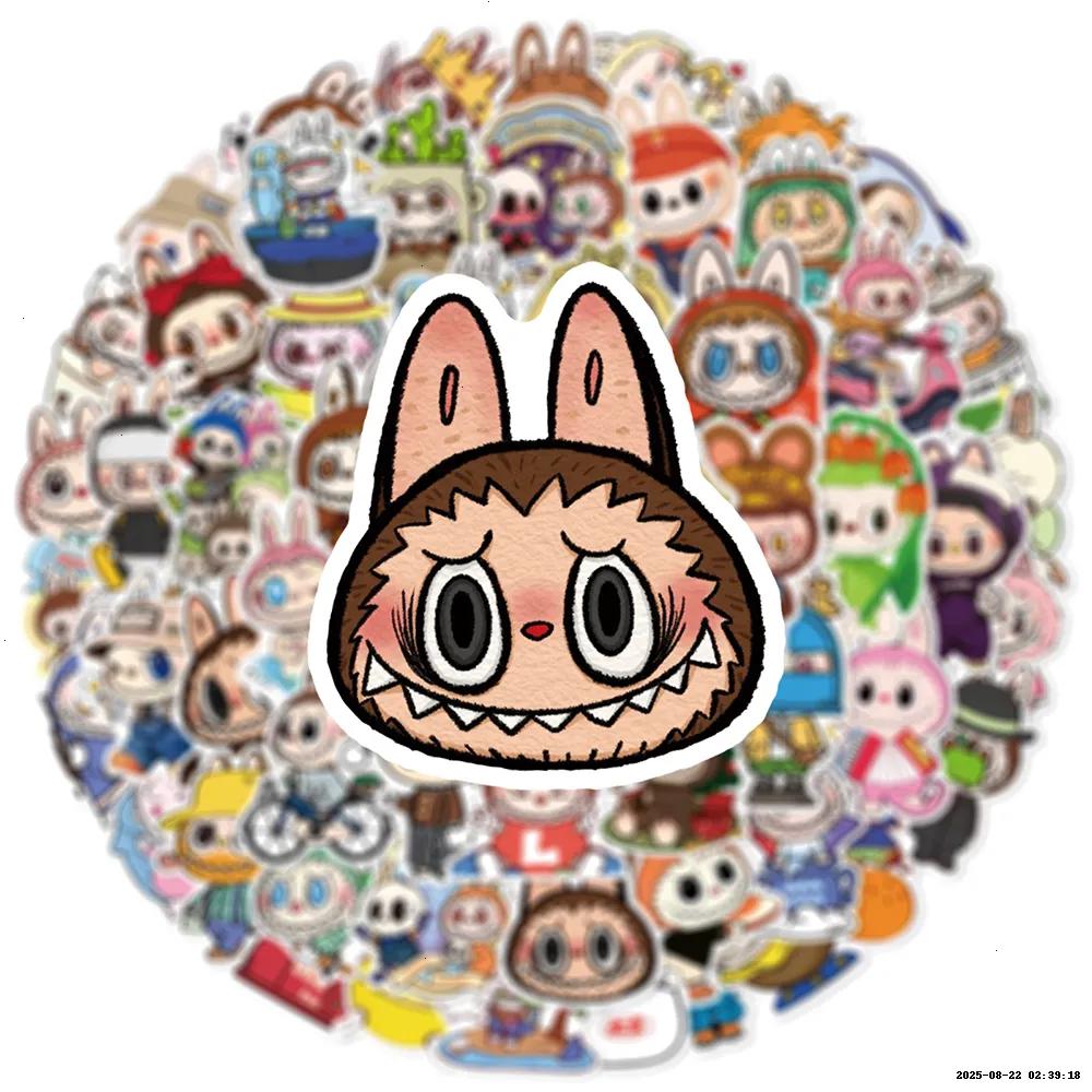 Labubu Stickers 55PCS - Anime Decals for Phone, Laptop, Water Bottle - Waterproof Vinyl Decoration for Kids-xl