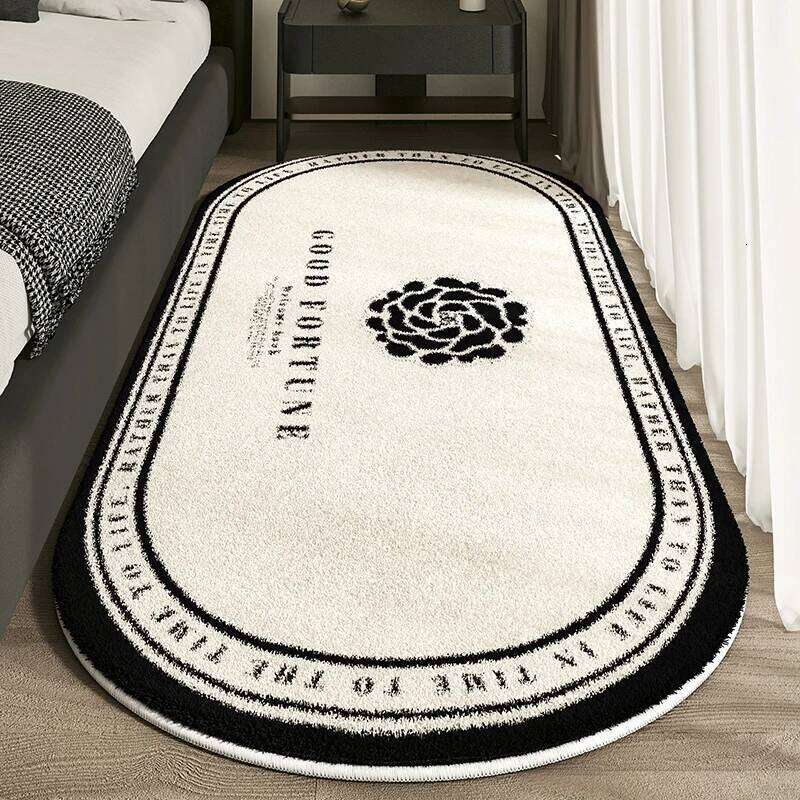Imitation cashmere carpet, resistant to dirt and easy to maintain, French style small fragrance bedside blanket
