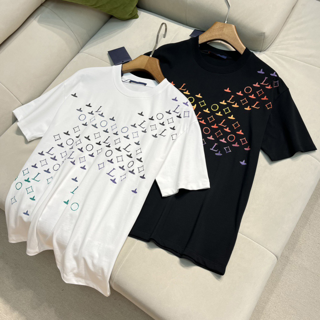 High quality designer men's T-shirt polo shirt men's T-shirt letter printed street fashion versatile cotton short sleeved T-shirt shirt