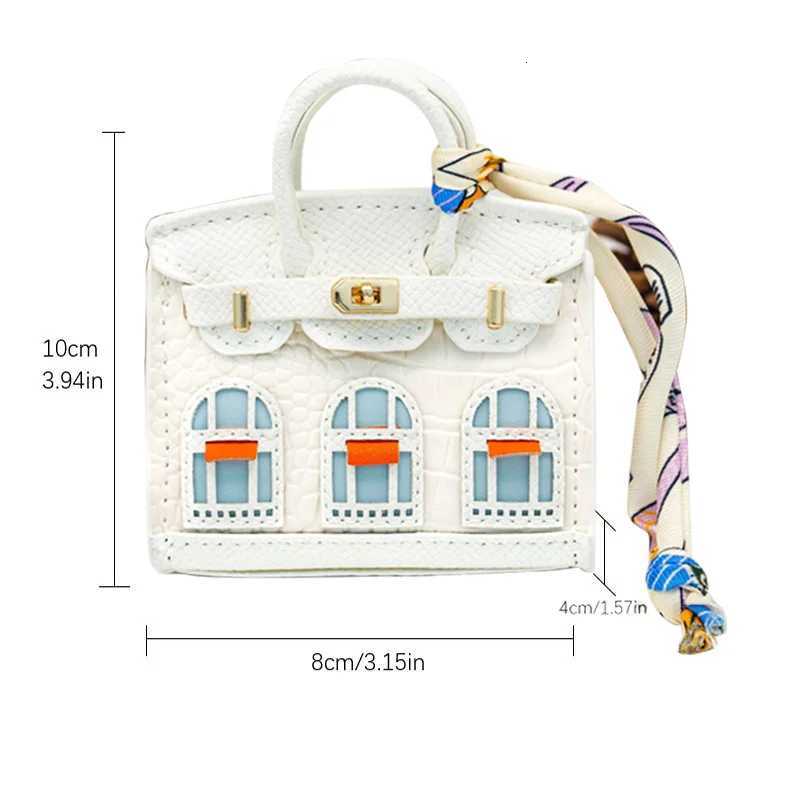 Mini Backpack Hanging Creative House Headphone Bag for AirPods 4 3 Pro2 Galaxy Buds Headphone Case Holds Small Items with Lanyard Z250822