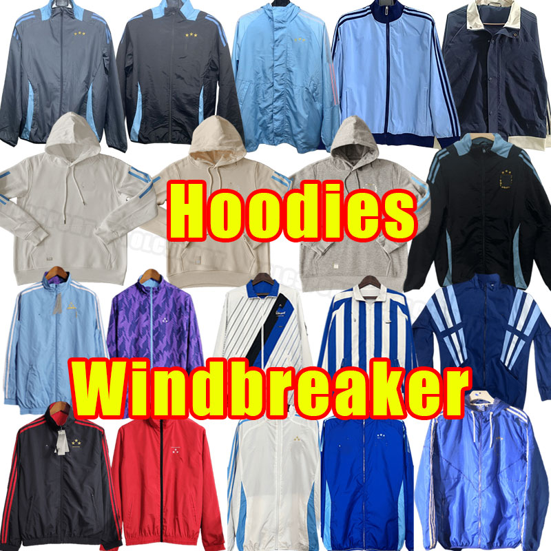 World Argentina cup Soccer tracksuits 2024 2025 DI MARIA DYBALA Football Shirt AGUERO MARADONA MONTIEL MARTINEZ long sleeve Windbreaker set hoodies pants