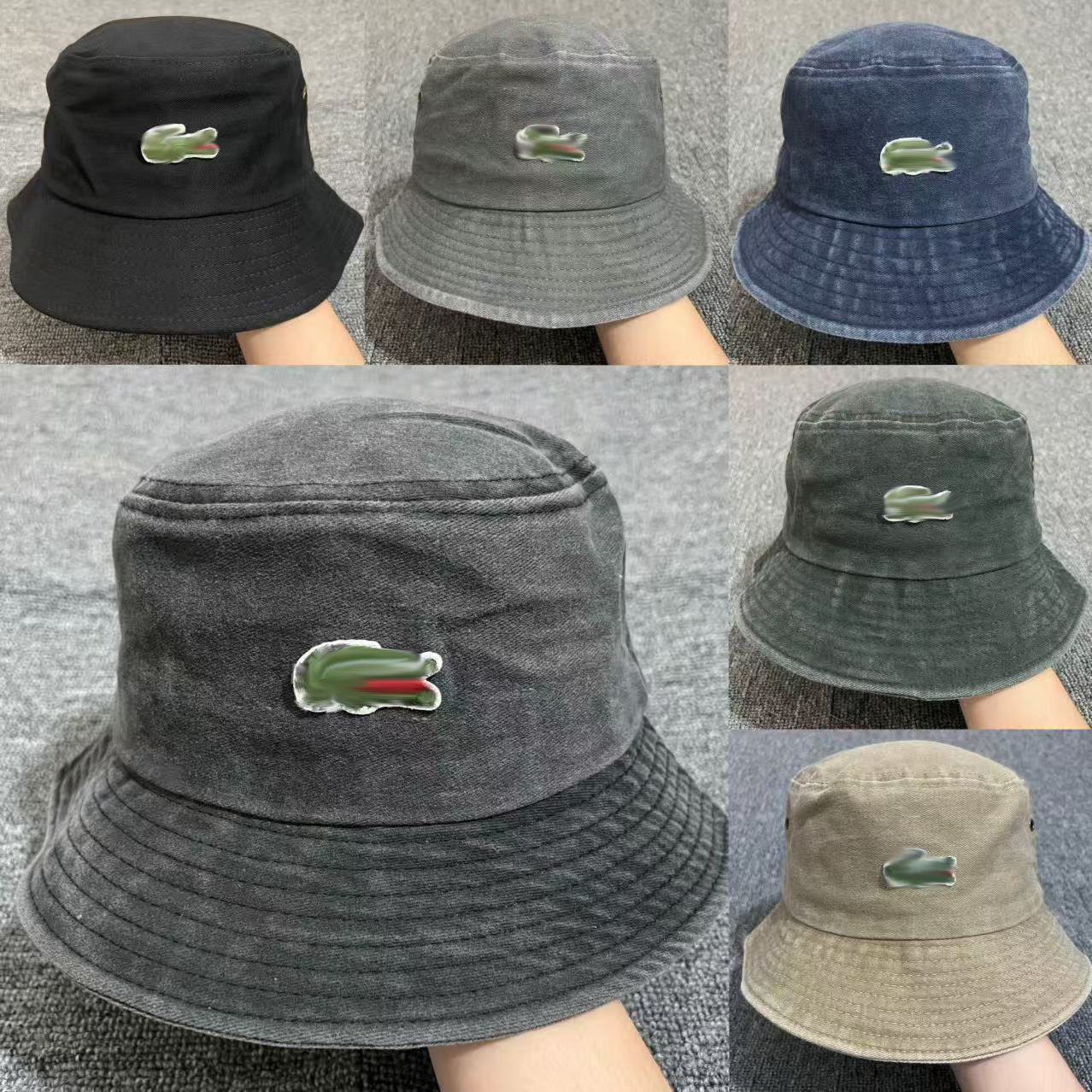 2025 Designer Minimalist Embroidered Bucket Hat - Unisex Streetwear Wide Brim Sun Hat, 100% Cotton, Sun Protection Breathable, Versatile Outdoor