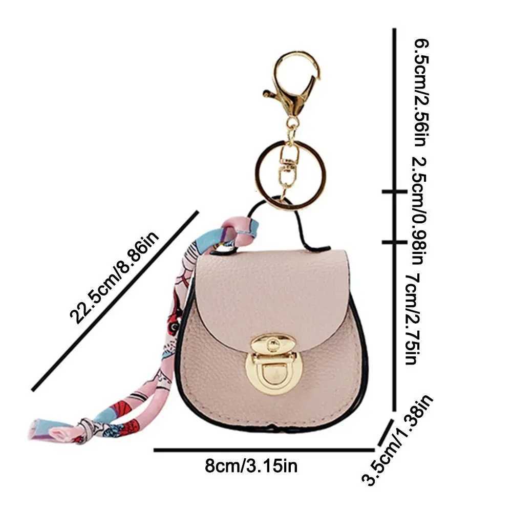 Fashion Keychain Small Coin Purse Leather Multifunction Mini Storage Pouch Womens Bag Pendant Portable Earphone Bag Z250822
