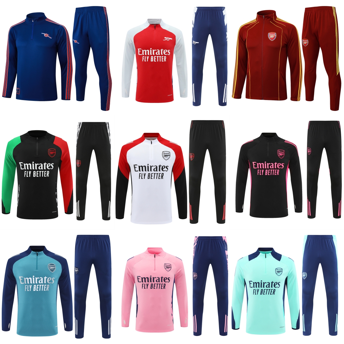 2024 25 26arsenallES kids football tracksuit Men Chandal soccer training wear kit jacket uomo tuta calcio ensemble foot trainingsanzug entrenamiento survetement