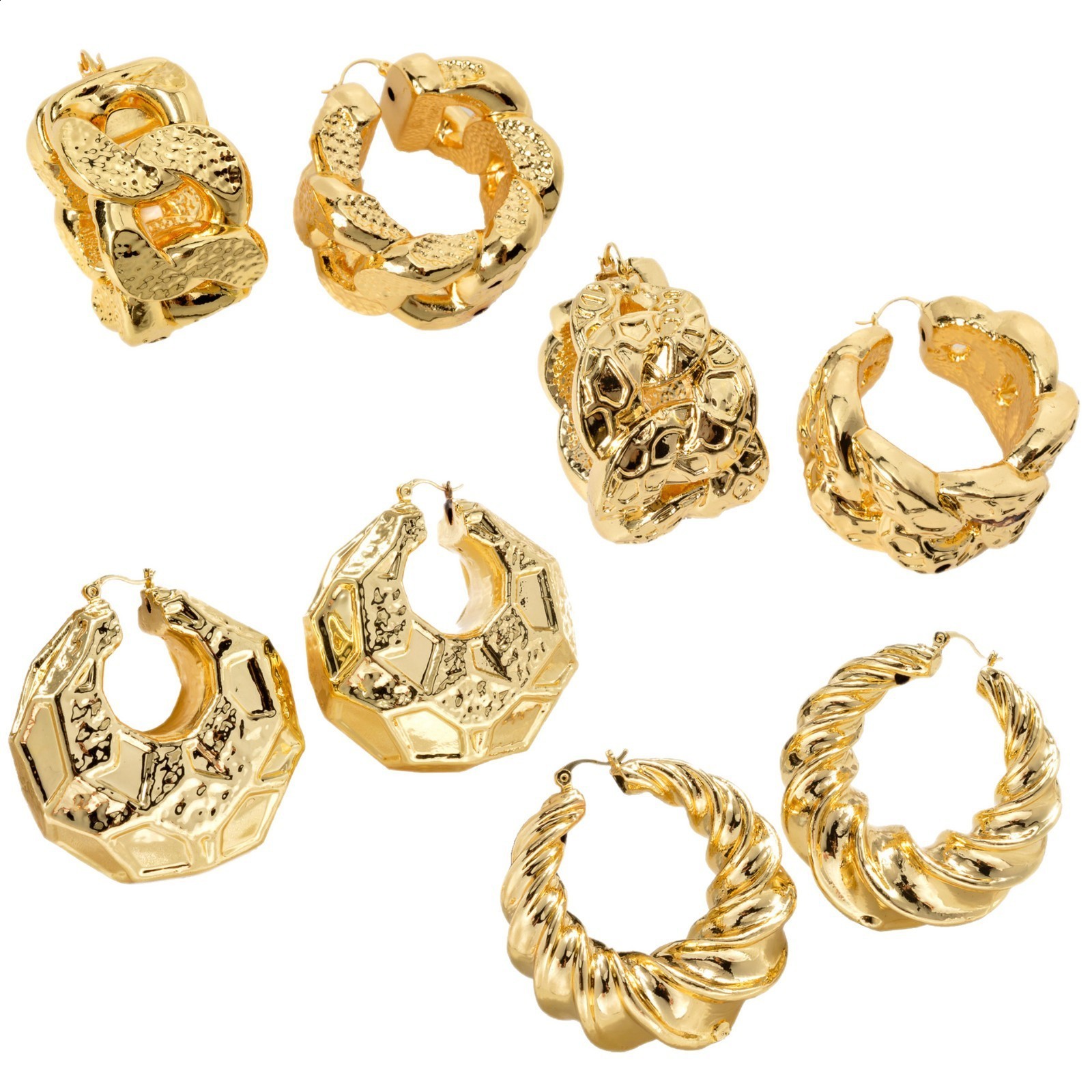 African Nigeria Fashion Big Drop Earrings Exquisite Copper Large Style Stereoscopic For Women Party Wedding Gifts 250327