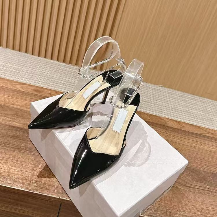 Satin Crystal Rhinestone New High Heel Sandals For Weddings - Hot Thin Strappy Y250115