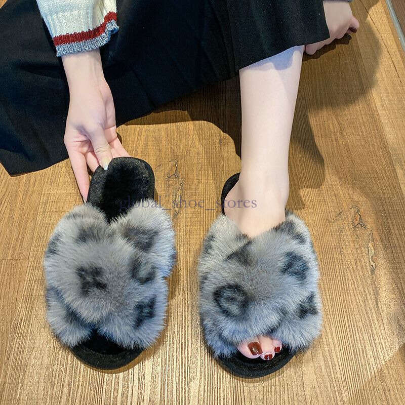 Fashionable Brand Cotton For Women Cute Non Slip Soft Sole Stylish High Value Furry Winter Slippers