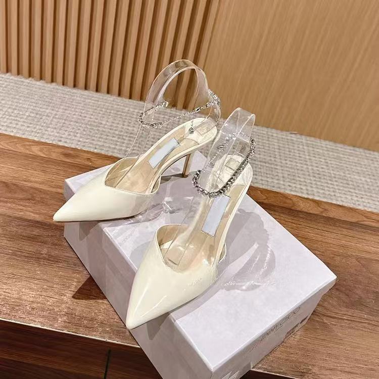 Satin Crystal Rhinestone New High Heel Sandals For Weddings - Hot Thin Strappy Y250115