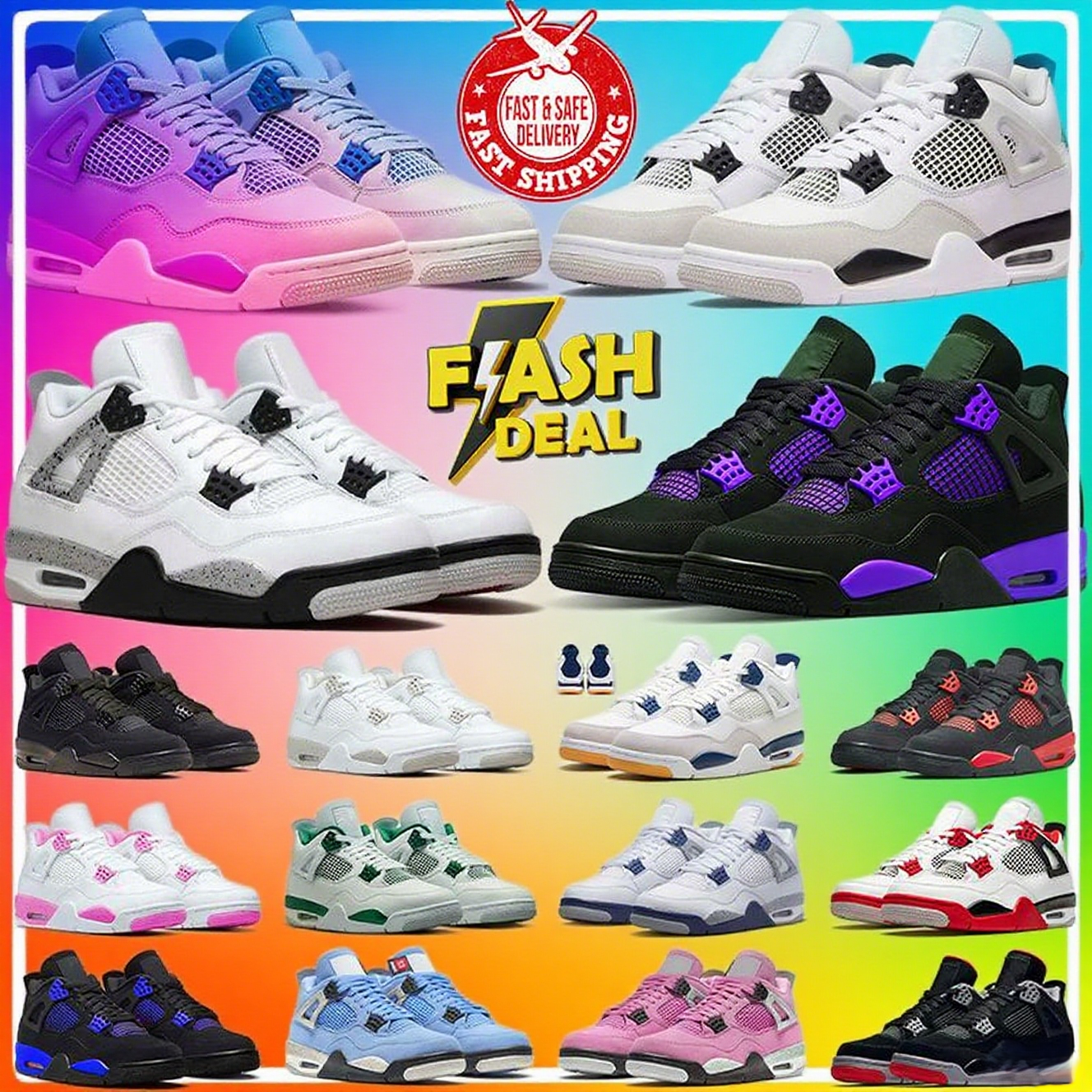 desinger shoes 4 Basketball sneakers Men Women 4s Sneaker Military Black Cat Pine Green Seafoam White Oreo Red Thunder Unc Bred Cacao Medium Olive running shoe