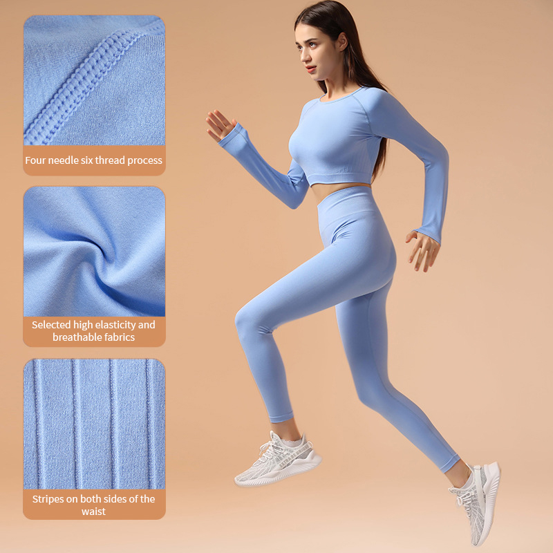 Long Sleeve Sports Crop Top Women Gym Workout Wear Fitness Top Running Quick Dry Yoga Clothing Complete styles and good quality