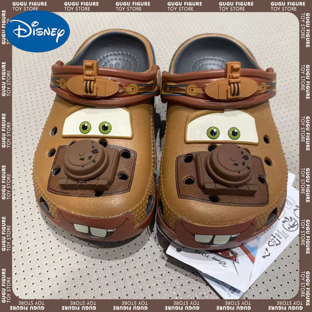 Disney New Cartoon Mater Character Slippers Cute Cars Anime Figurine Cosplay Outdoor Sandals Eva Shoes Anime Peripherals Childrens Gifts W250822