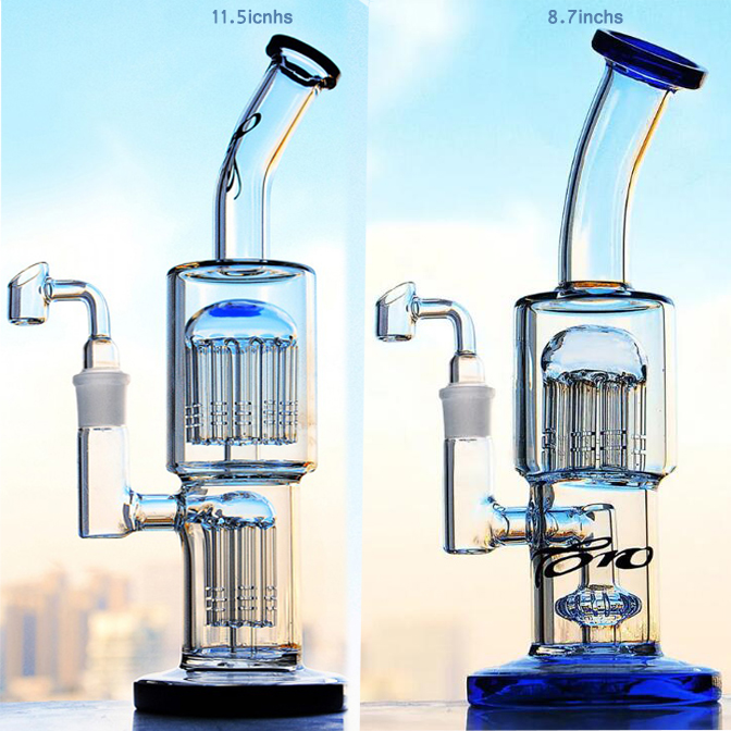 TORO Glass Water Bongs Water Pipes Bubbler Dab Hookahs Arm Tree Perc Heady Oil Rigs Dabber Bong Smoking Pipe