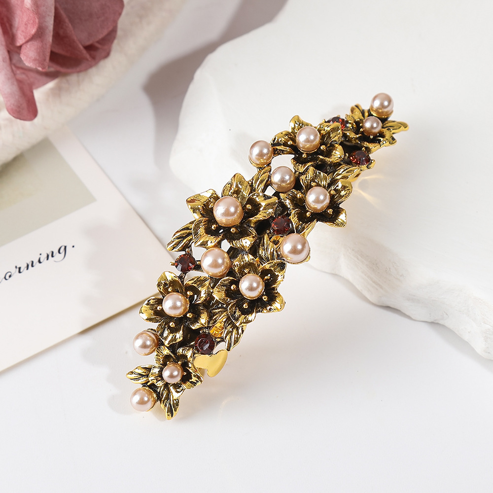 Rose Flower Spring Simple Versatile Lady Top Fashion Back of Head Half Up Clip Hair Accessory SY-8093