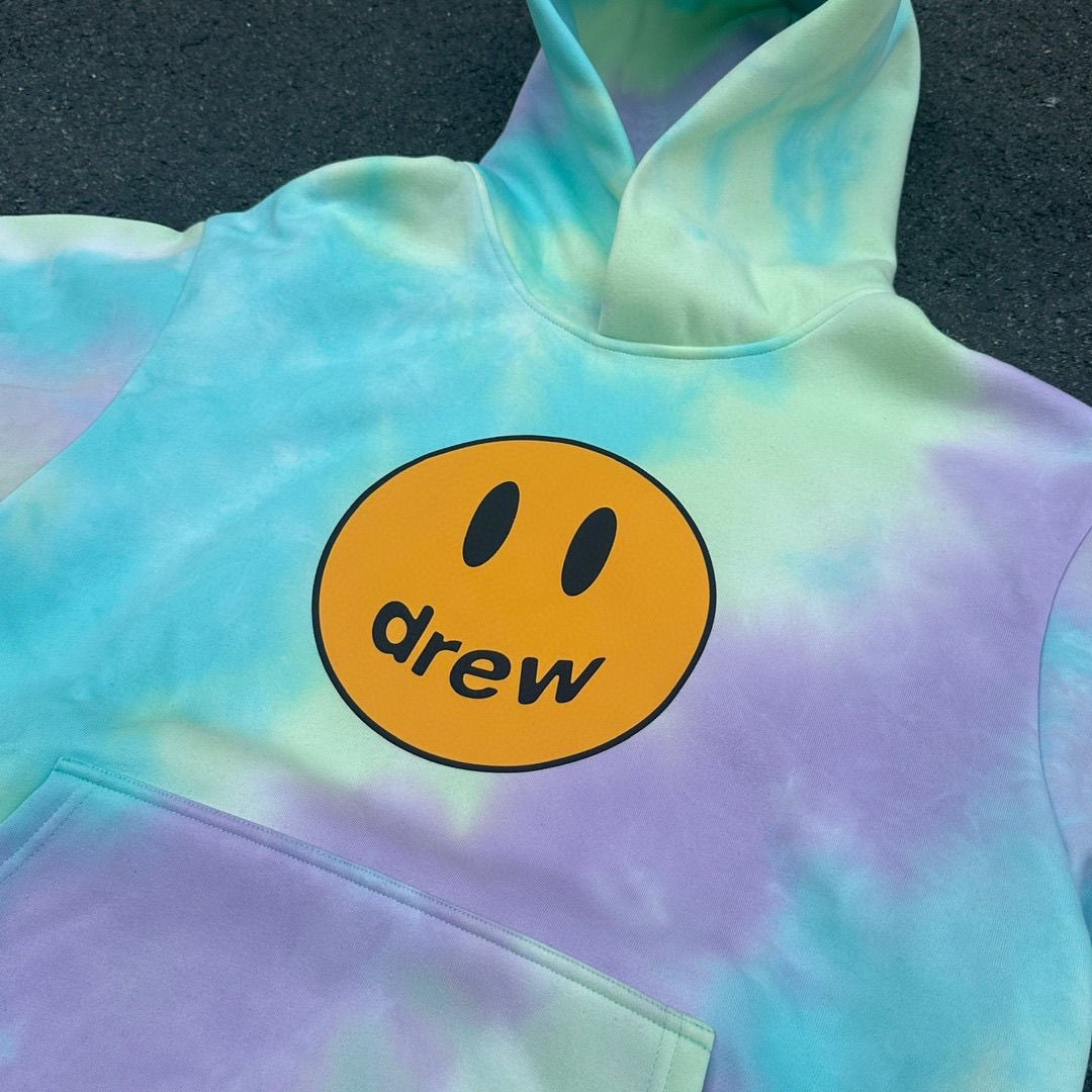 DREW HOUSE Designer New Hoodies Tie-dye smileyface