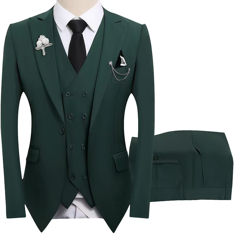T1505 new three-piece groom suit banquet men's suit wedding dress groomsmen suit
