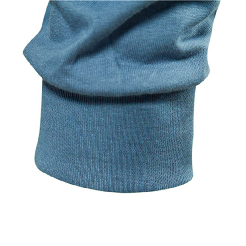 Men's long-sleeved round neck top casual simple T-shirt