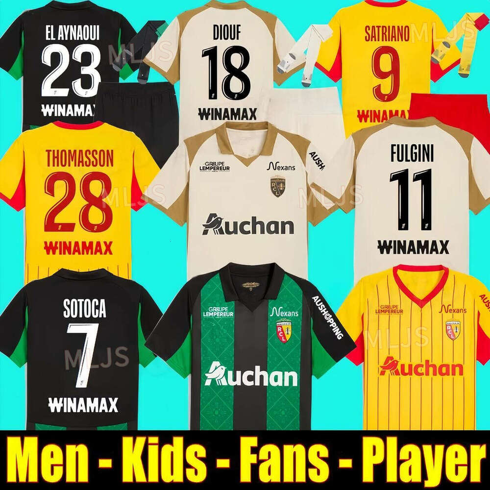 Maillot RC Lens 25 26 Soccer Jerseys Home Away Saint-Barbe Special EL AYNAOUI KAKUTA FULGINI DIOUF SPIERINGS GANAGO SOTOCA WAHI Football Shirt 2025 2026 Kids