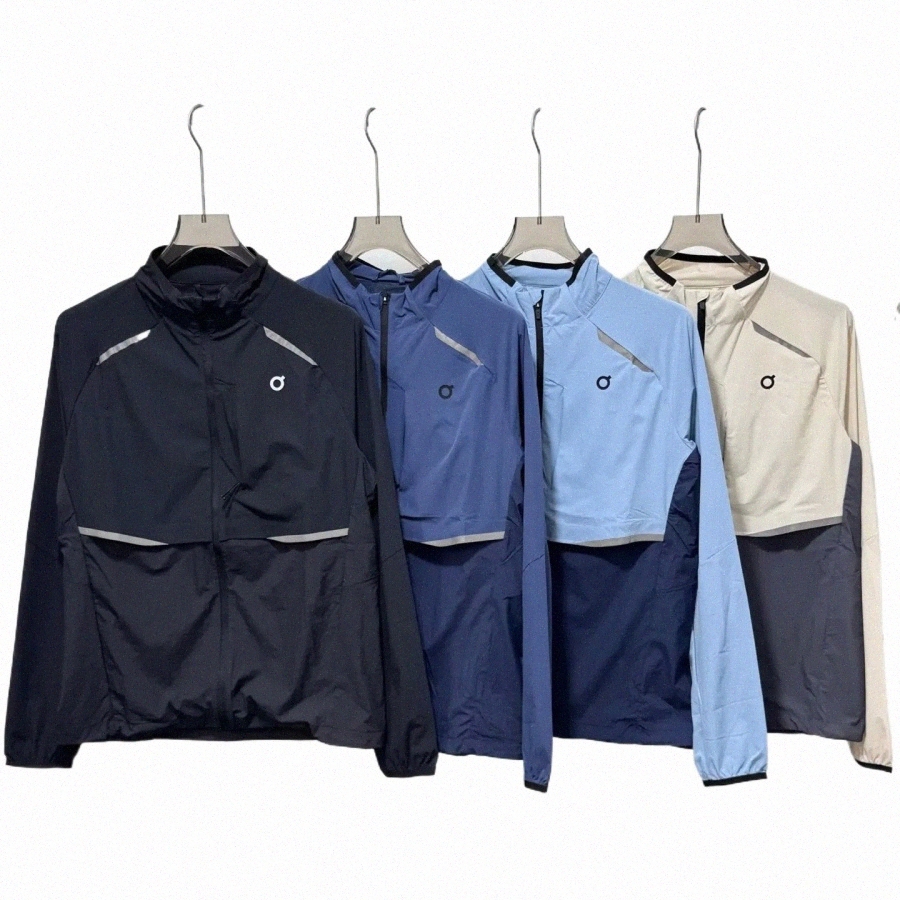 asian Size Windbreaker Jacket Zipper Stand up Collar Men's Jacket Retro Sportswear Windproof Running Lightweight Fashion Sunscreen Jacket Men's Design 53qh#