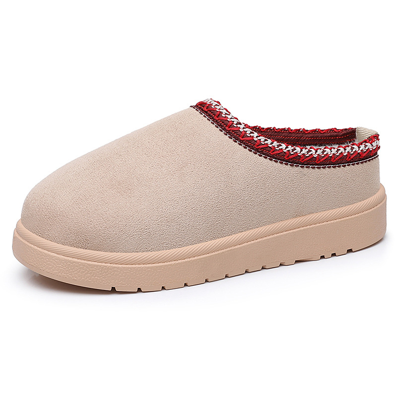 Autumn Winter Designer New Arrival Plush Lined Thickened Lace Thermal Women Cotton Boots