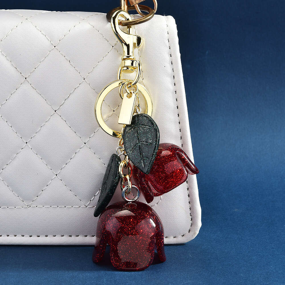 Designer Keychain Bag Charm Keychain Wallet Rose Keychain Crystal Pendant Women Tassel Flower Bag Accessories