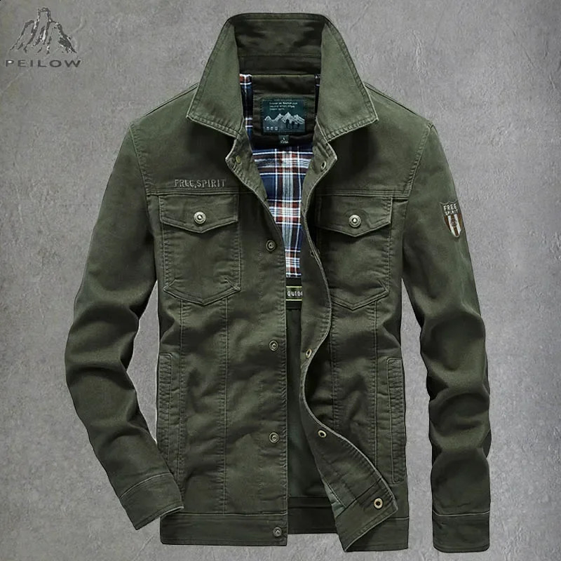 Mens Lightweight Cotton Military Jackets Spring Autumn Casual Multipocket Army Pilot Cargo Flight Bomber Jacket Men Clothing 250818