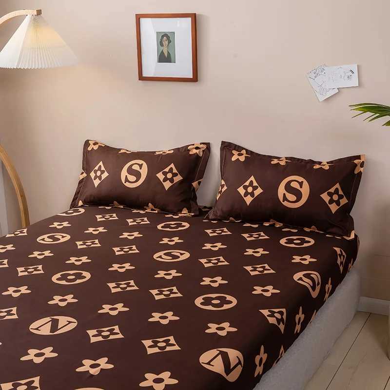 Luxury Flower Bed Sheet +lowcase Mattress Covers Designer Fitted Sheet Sets With Elastic G250822