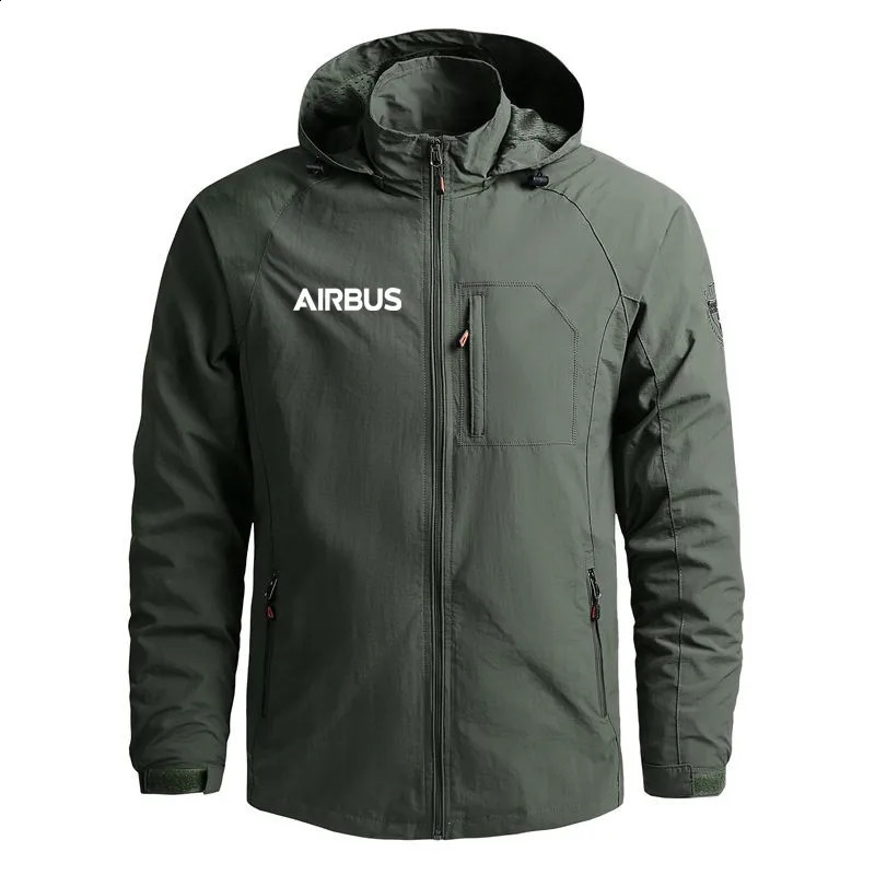 Outerwear Casual Hooded Flight Aviation Windbreakers Lightweight Pilots Airbus Men Jackets Coats 250821