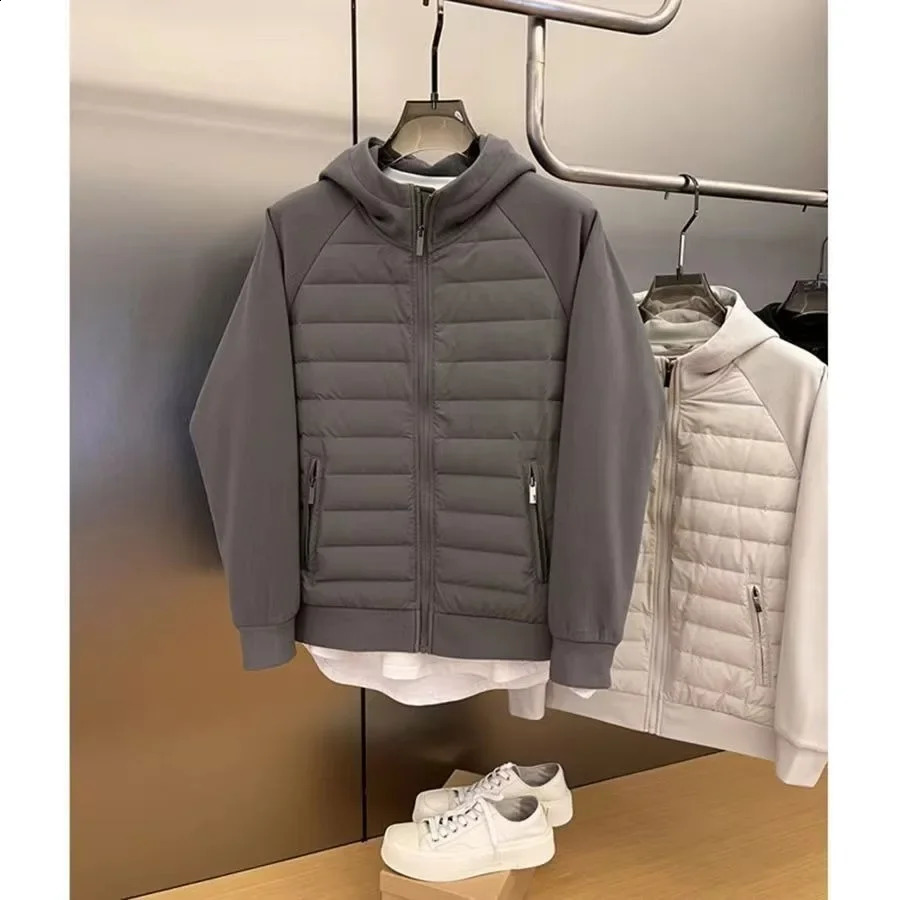 2024 Mens Womens Spring Autumn Thin Cotton Quilted Jacket Simple Casual Cardigan Sweatshirt Hooded Couple Jacket250822