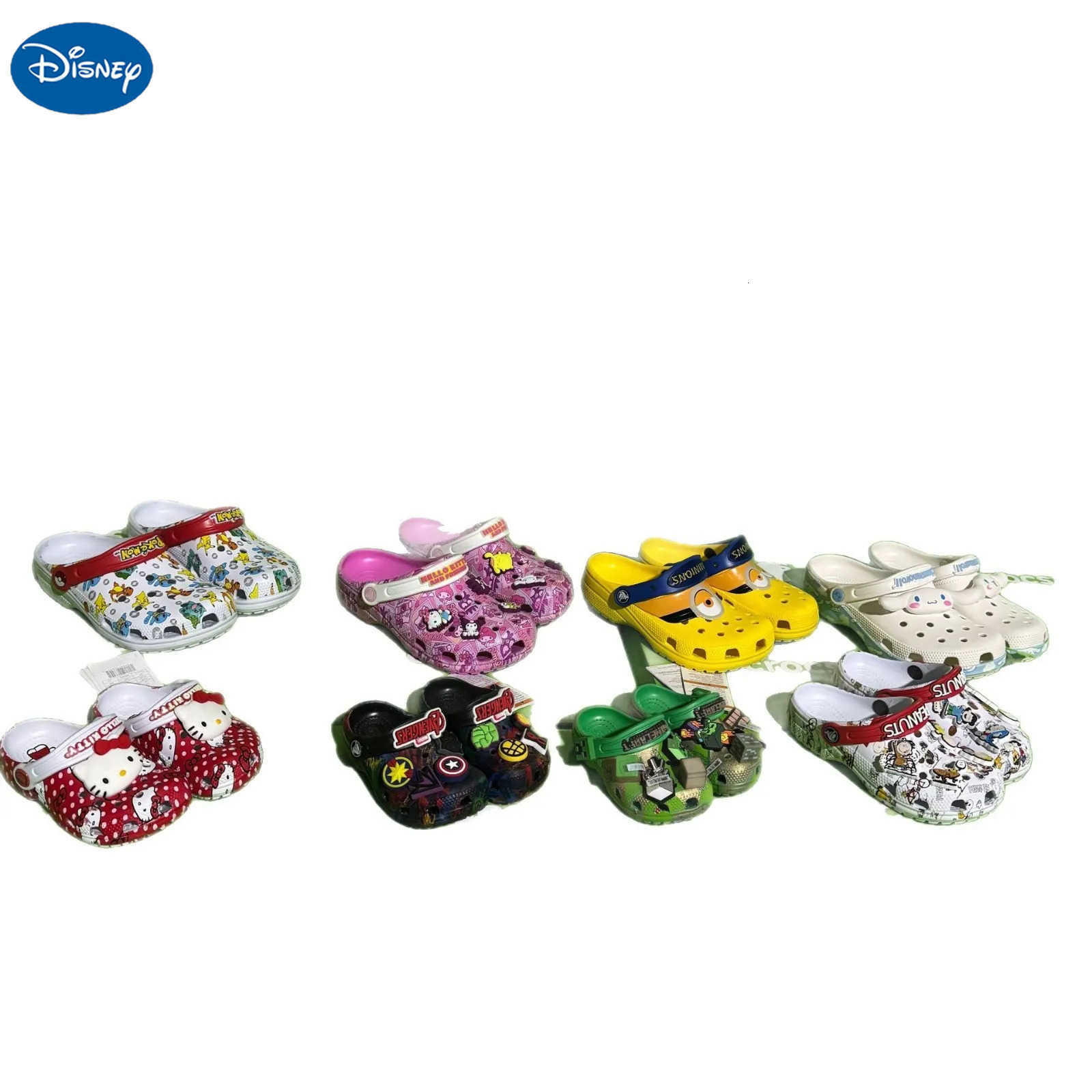 Disney MINISO With EVA Hole Sandals Slippers Sandals Kawaii Eva Anime Home Beach Shoes Summer Slippers Xmas Kids Gifts W250822