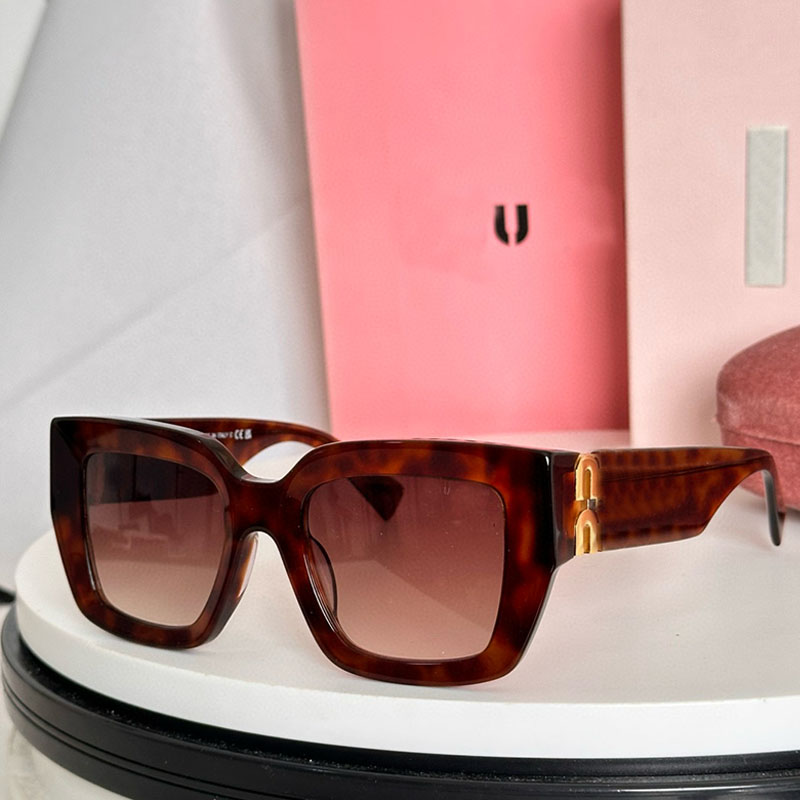 Retro Square Acetate Sunglasses For Women Designer Fashion Tortoise UV400 Glasses Holiday Beach Protective Sunglasses Size 51 21 140