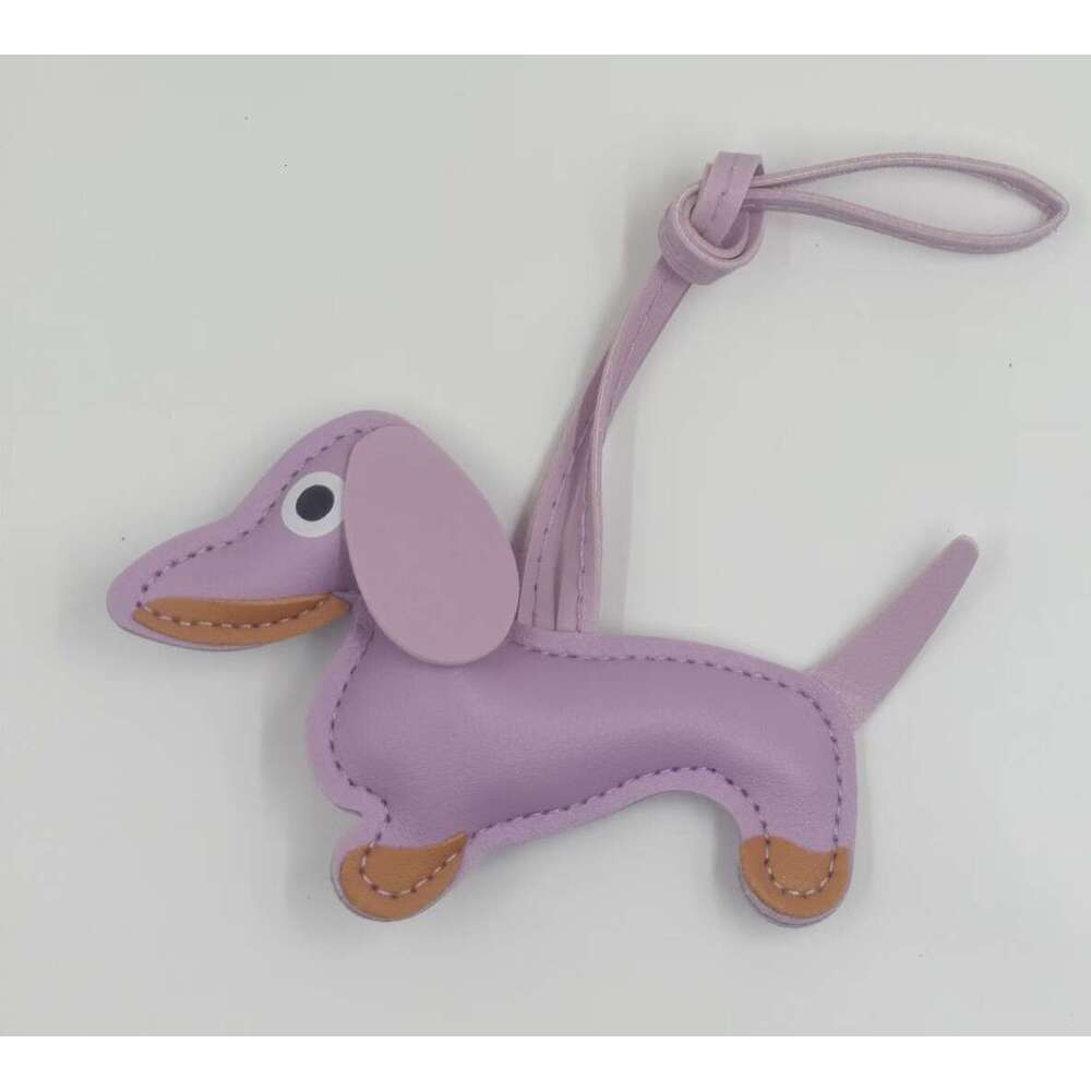 Designer Keychain Bag Charm Wallet Cartoon Dachshund Dog Accessories Pendant Cute DIY Lanyard Leather Puppy Couple Backpack Car Keychain Ornament