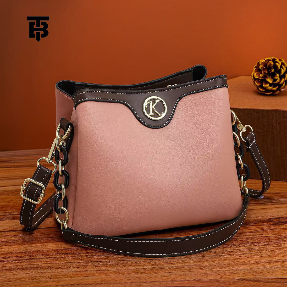 TB BHULAMTE Women's Luxury Designer Bucket Bag New Urban Simple Small Square Bag Large Capacity Fashion Korean Version Single Shoulder Crossbody 
