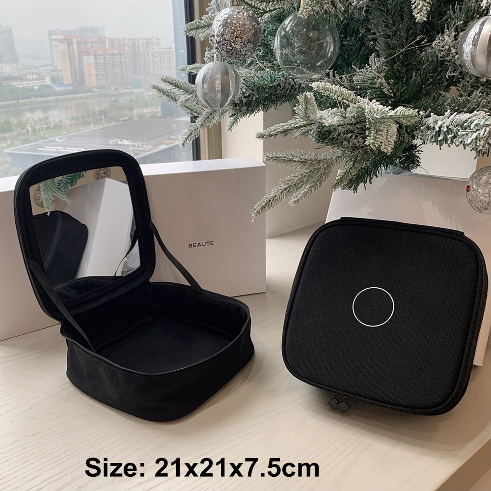 Designer Women Lady Makeup Box Bag Pattern C Canvas Cosmetic Bag Brush Bucket Beauty Lipstick Organizer Box Storage Case toiletry bag with Mirror for travelling