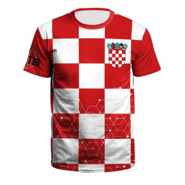 Croatia fans' breathable football casual jersey T-shirt
