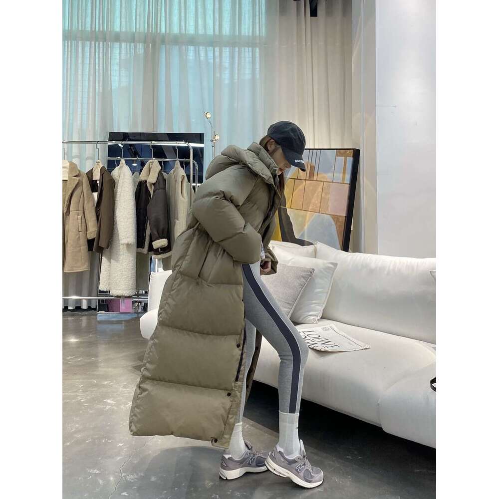Cream Color Mid-Length for Women, High-End Feel, Winter Women's Coat, New Duck Pinghu Down Jacket