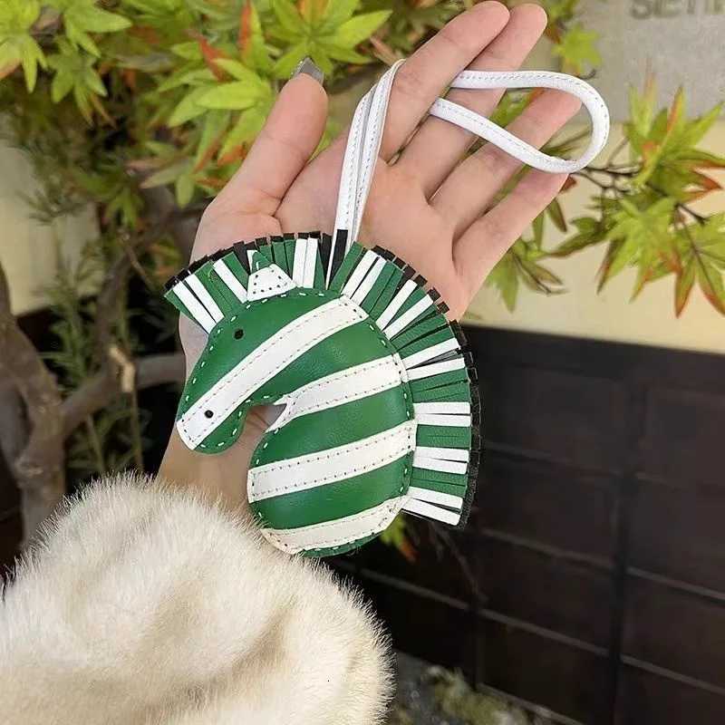 Zebra Fringe Leather Bag Decoration Car Rearview Mirror Keychain High-end Accessories X250822