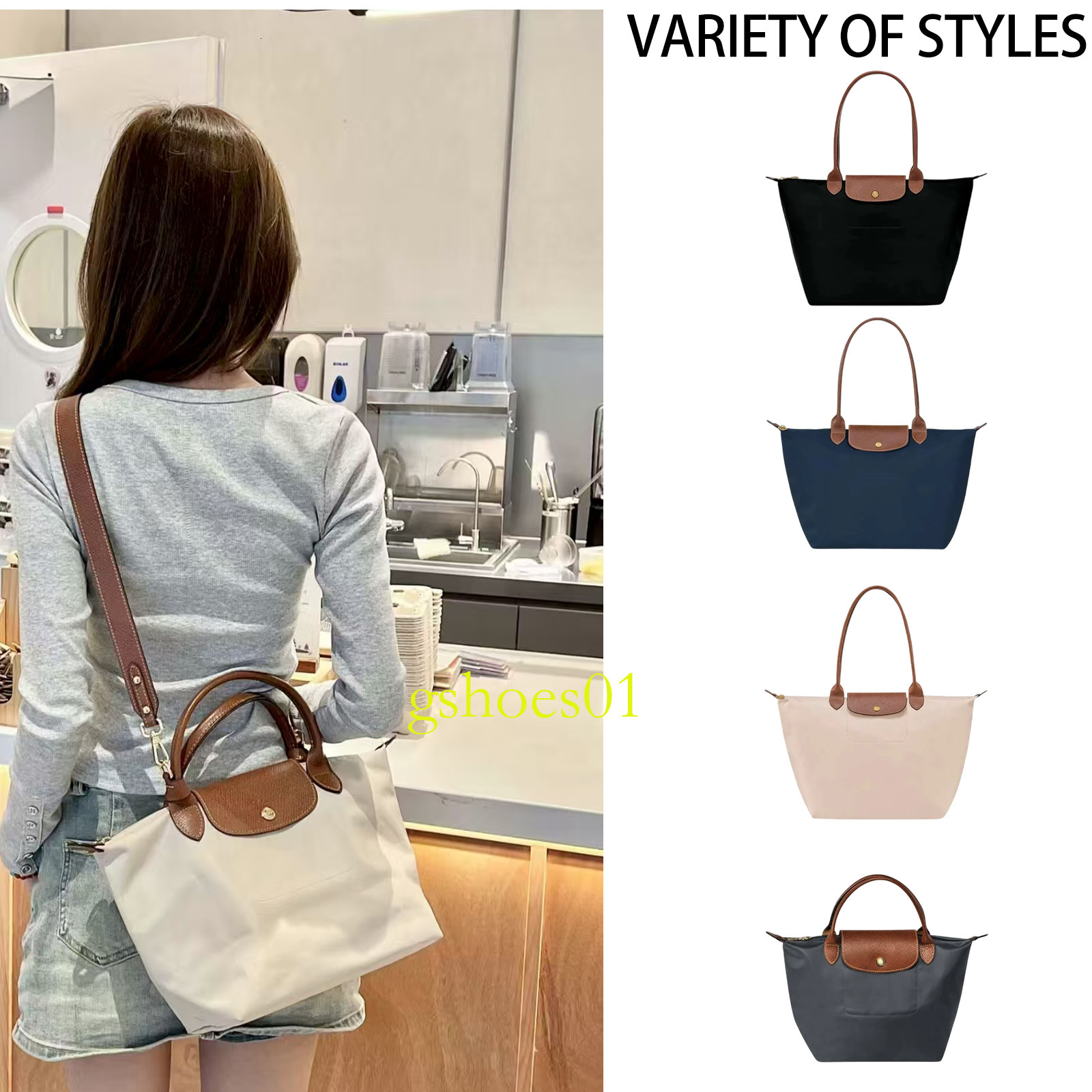 Designer Longlies Champlies bags Tote Branded Handbag Bag Long Brand Chams Beach Travel Nylon Shoulder Casual Canvas Mommy Shopping Waterproof Advanced version d0