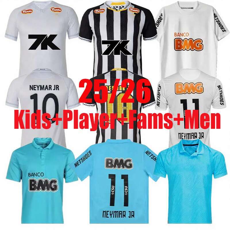2025 2026 SANTOS Football t Soccer Jerseys NEYMAR ROLLHEISER BRAZAO LCALDO CHERMONT LVALDO BONTEMPO BARREAL AUGUSTO RAFAEL 25 26 men kids kit socks sets Football