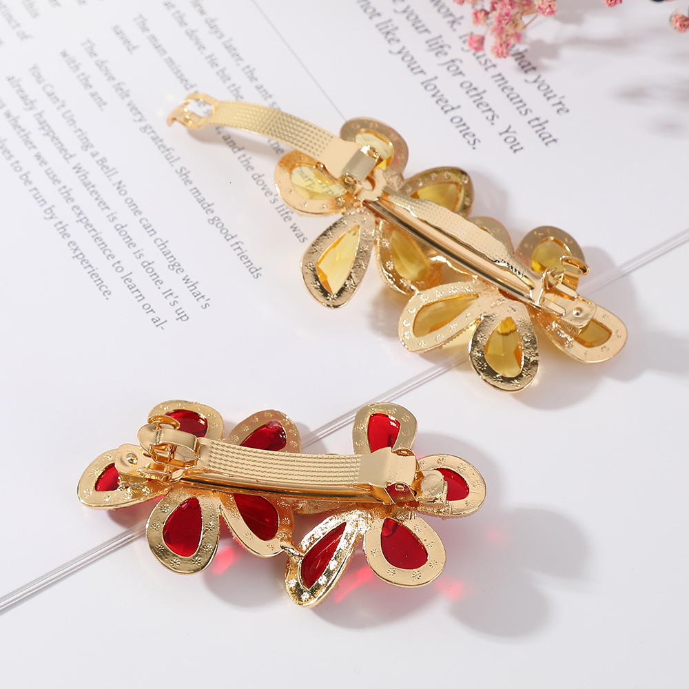 Korean Version Clear Multi-Faceted Fashion Flower Back of Head Women's Spring Accessory Hair Clip SY-8020