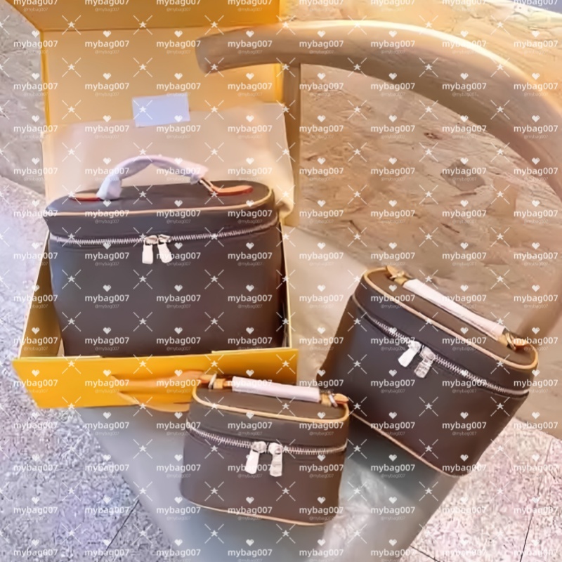 vanity Cosmetic Bag Box Makeup Bag Crossbody Bag Shoulder Handabgs Women large capacity Double zipper men travelling toilet bag Wash Bas Beauty Case Removable Strap