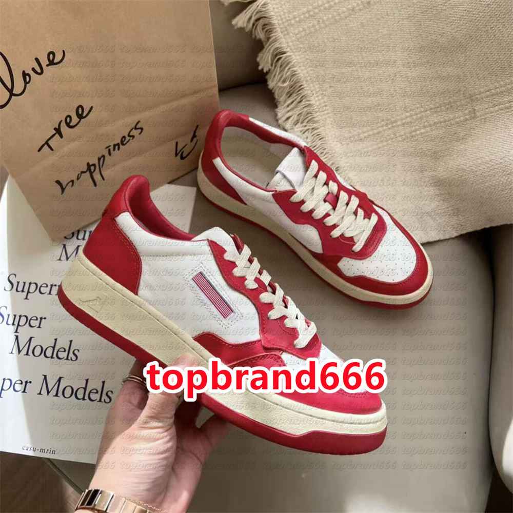 Medalist sneakers Womans designer shoes Autri High-top mens trainers Black White Green Grey Red Beige Suede Platform Leather Low causal shoe