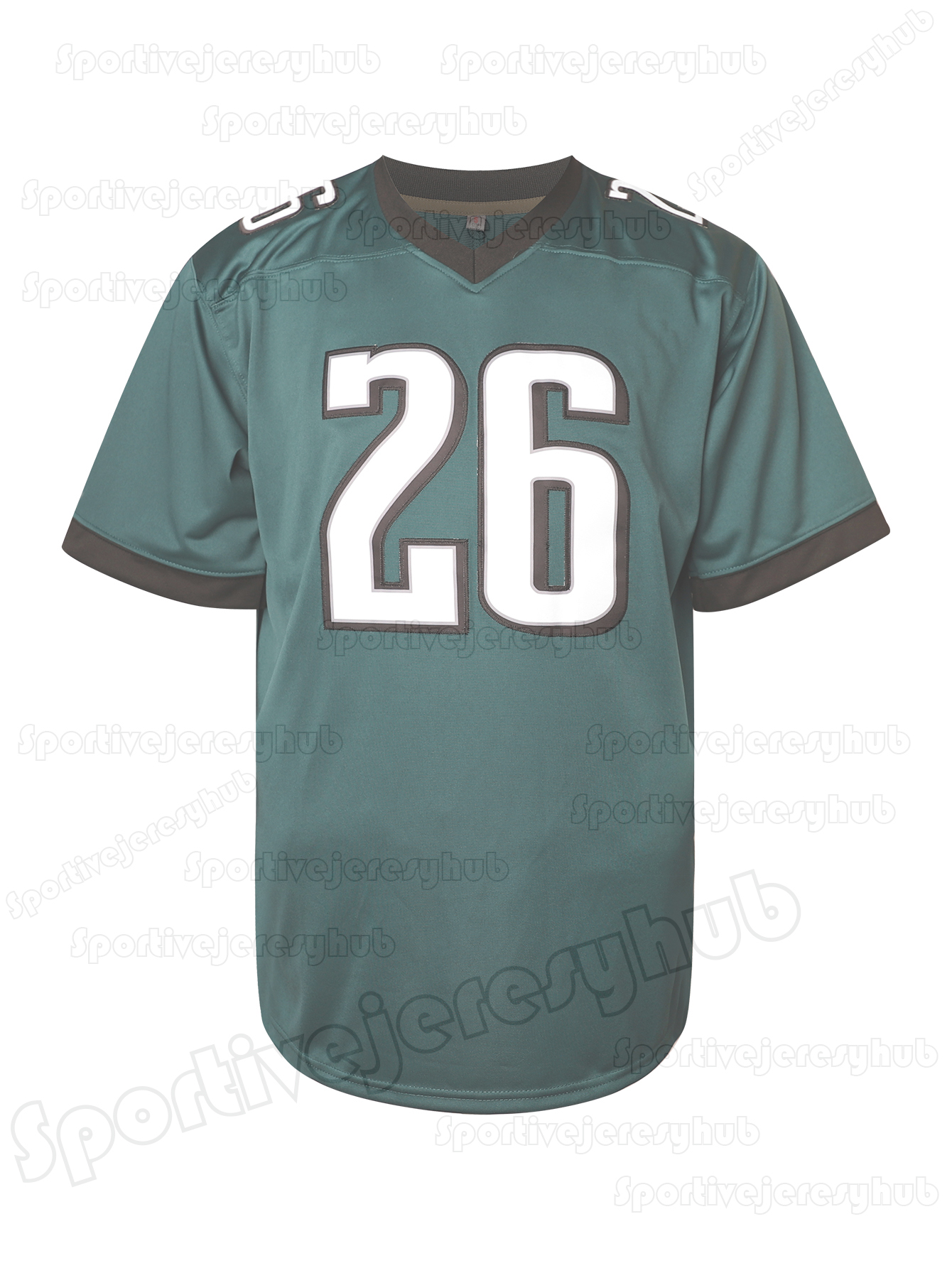 26 Saquon Barkley 2025 Green Football Jersey 33 Cooper DeJean Jalen Hurts Brown Smith Carter Granson Ojulari Dotson Dillon Green Custom Embroidered De