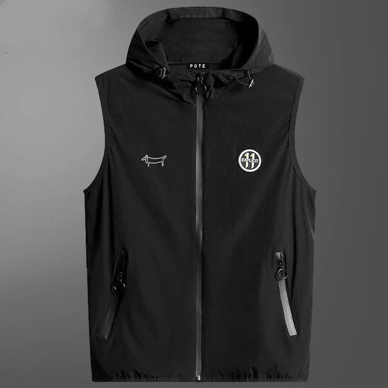 High Quality Men Golf Jackets Vest Summer Fashion Men Sports Golf Jacket Hooded Golf Clothing Breathable Outdoor Waistcoat 250818