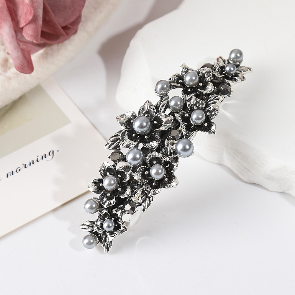 Rose Flower Spring Simple Versatile Lady Top Fashion Back of Head Half Up Clip Hair Accessory SY-8093