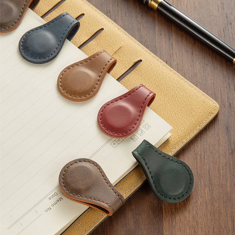 Vintage Style Leather Magnetized Bookmarks with Creative Designs & Personalization Options - SQ1
