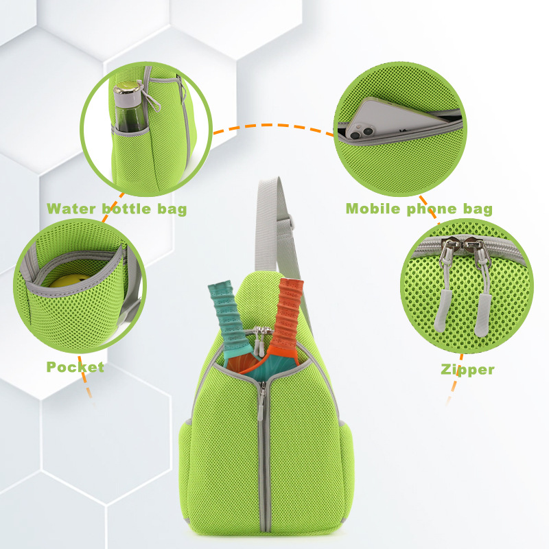 Sports Pickleball Bags - Sling Bag Backpack for Gear Equipment Men Women Holds Paddles, Balls Accessories