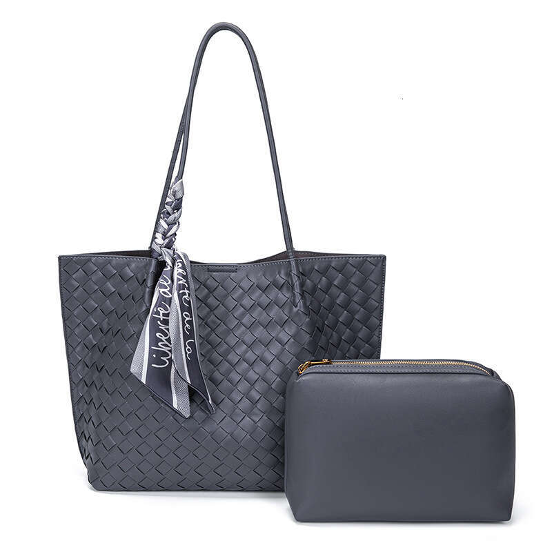 Lanjia- 2024 New Woven Handmade Women's Handbag Large Capacity Tote Faux Leather Shoulder Crossbody Mother Bag 8Fe07